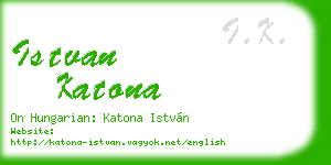 istvan katona business card